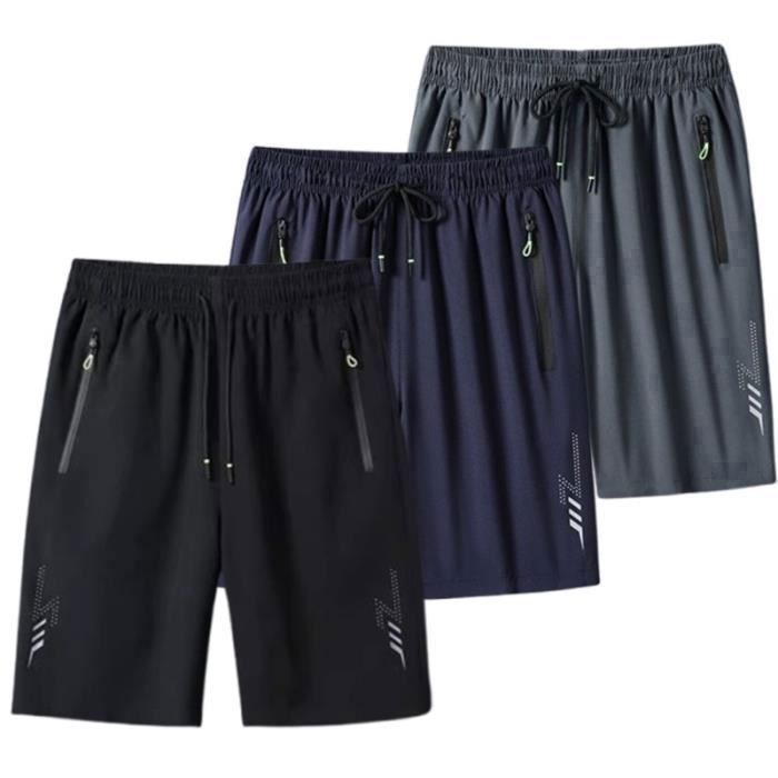 Lot de 3 Short Homme Short Sport Homme élastiques avec