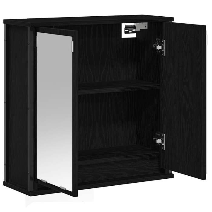 Cabinet/Armoire Miroir - NGM - Elégant Design - Meuble murale de salle de bain miroir chêne noir 60x21x60 cm 89274237685