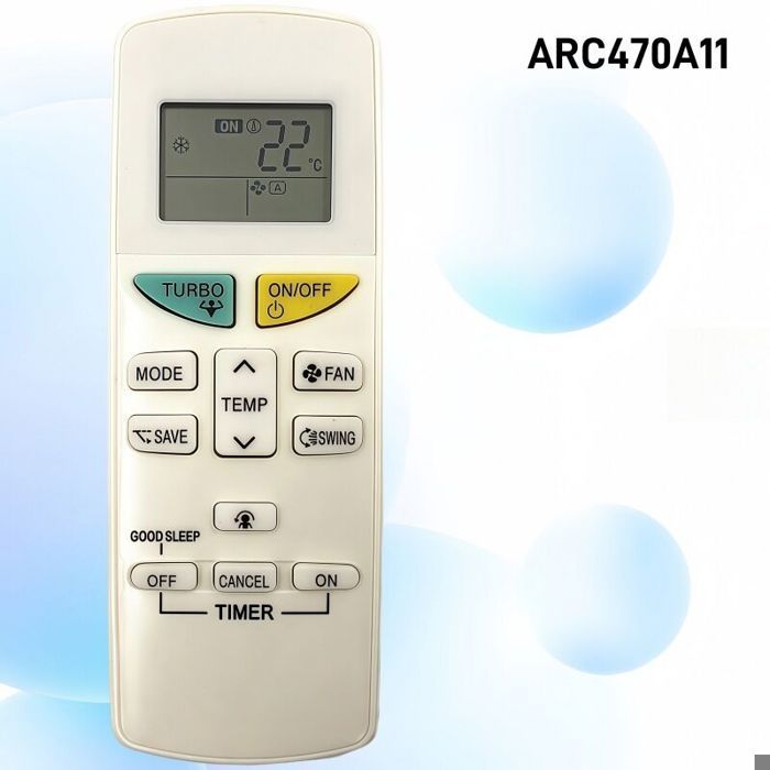 Télécommande universelle de remplacement pour climatiseur DAIKIN ARC470A11 ARC470A16 ARC469A5 ARC455A1 KTDJ002