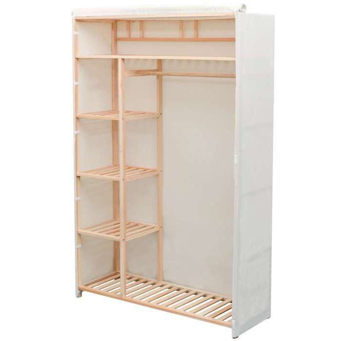 Décoratif - Garde-robe -(1 PCS）- Vidaxl - Armoire penderie Pour chambre en tissu et - bois de pin 110x40x170 cm421791