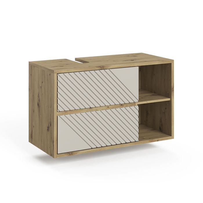 Meuble vasque simple Viola 100x60cm Chêne Artisan/Cachemire Vicco 60725 Meuble vasque simple Viola 100x60cm Chêne Artisan/Cachemire Vicco 60725