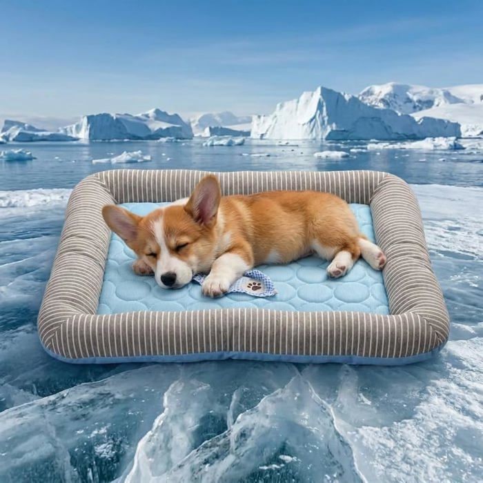Lit de refroidissement de chien Lit de soie de glace froide pour petits moyens grands chiens et chats Lits respirants pour