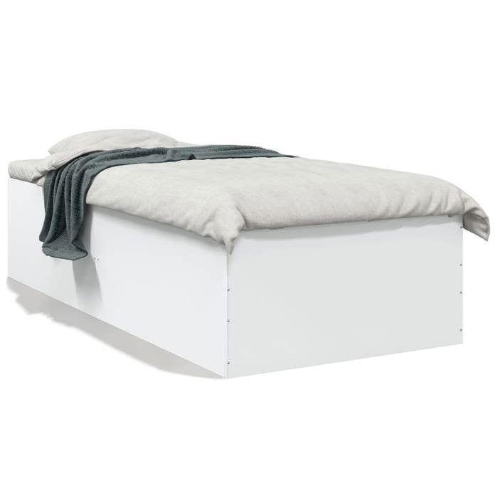 Luxe&Mode Structure de lit sans matelas blanc 90x190 cm 2 ans garantie LV8309