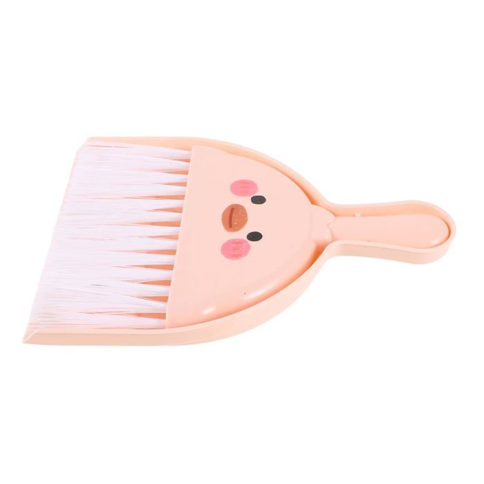 Mini Balayette & Pelle à Poussière motif mignon outil compact pour bureau cuisine clavier. Brosse pour interstices rangement fa