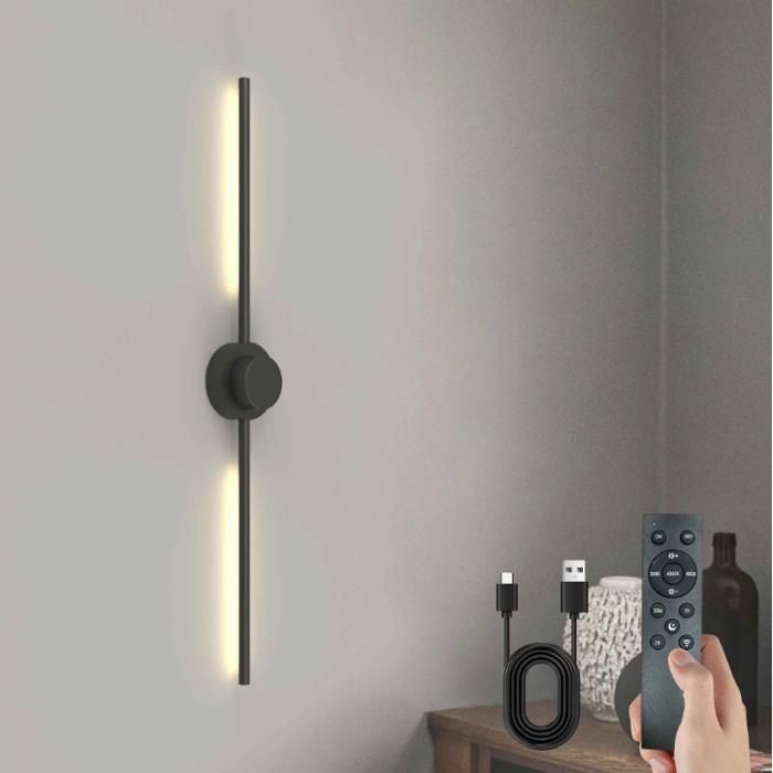Lot de 2 Appliques LED 100 cm Sans Fil – Dimmable 3000-6000K 360° Pivotante Télécommande Rechargeable Minuterie