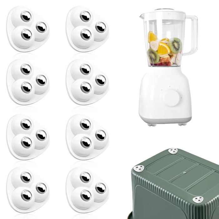 Appareil ménager avec roulette adhésive universelle 8 pièces petites roulettes 360° pour appareil