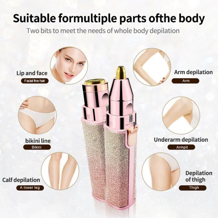 Tondeuse Stylo Électrique à Pile - Pour Sourcils & Maillot - Rose - Neuf
