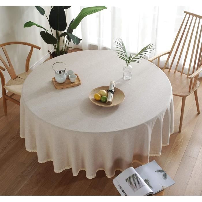 Nappe de table ronde décorative 160x160cm Flocon - Best Interior