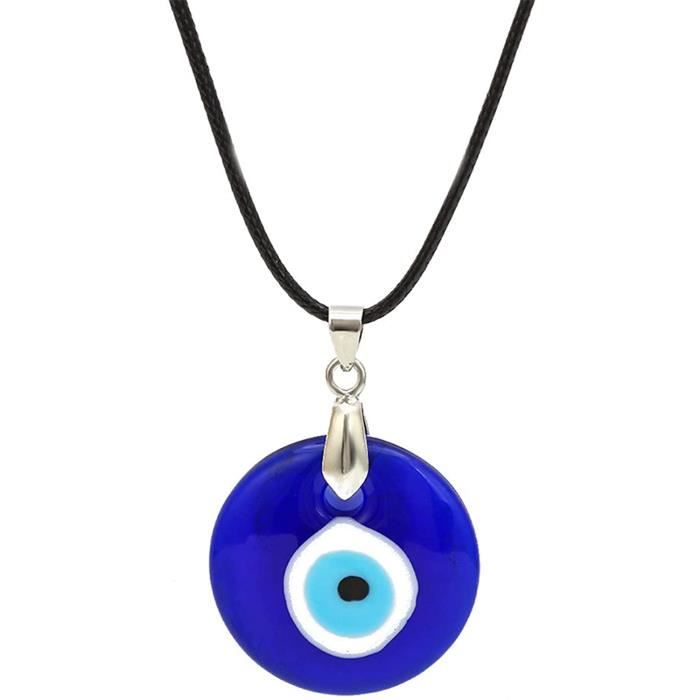 Acheter Collier porte-bonheur œil bleu, pendentif mauvais œil turc, mauvais  œil pour la protection et la bénédiction pour M