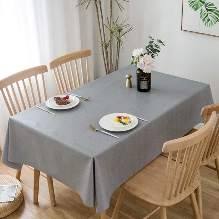 Nappe Ronde FANIVIN En PU Beige Abricot, Imperméable Et Facile à Nettoyer, Diamètre 80cm