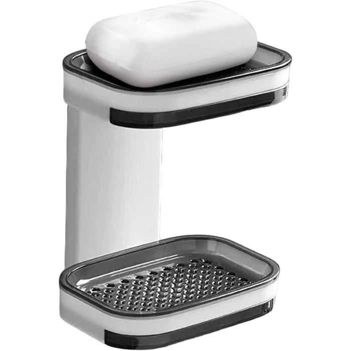 CHENYU 2 Pièces Porte-Savon Mural Doré Acier Inoxydable - Auto-Videur Avec 2 Tampons Inclus, Sans Perçage
