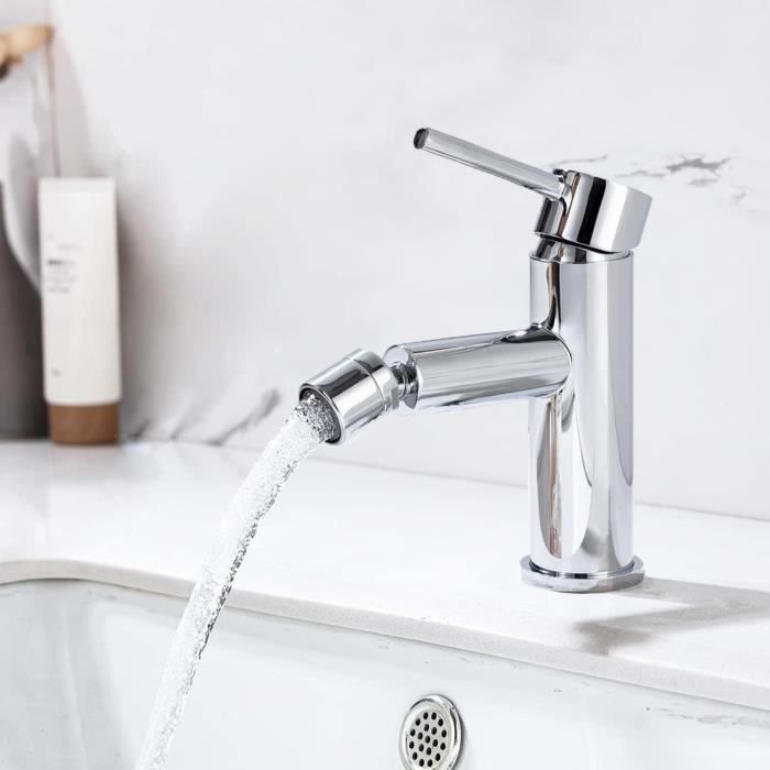 Mitigeur Robinet Lavabo Salle De Bain Doré Rectangulaire - Haute Pression, Acier Inoxydable 304 Avec Vidage Pop-up Et Aérateur Économiseur D'Eau