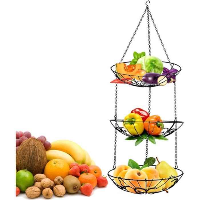 Panier De Rangement 5 Niveaux Empilable Avec Roulettes - Idéal Pour Fruits, Légumes Et Organisation Cuisine