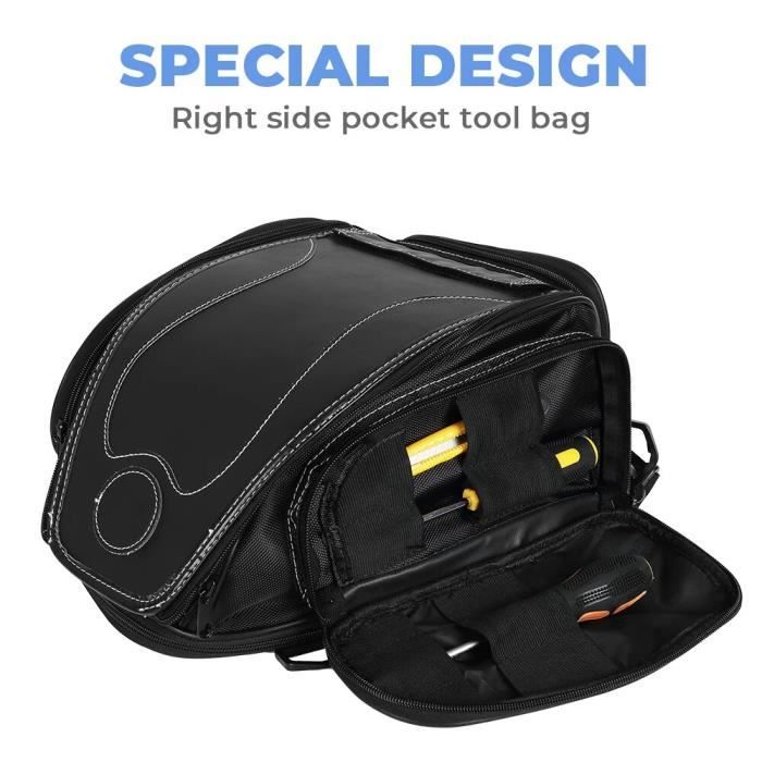 Noir - Sac à Dos Universel pour Siège Arrière de Moto, Rétro, pour