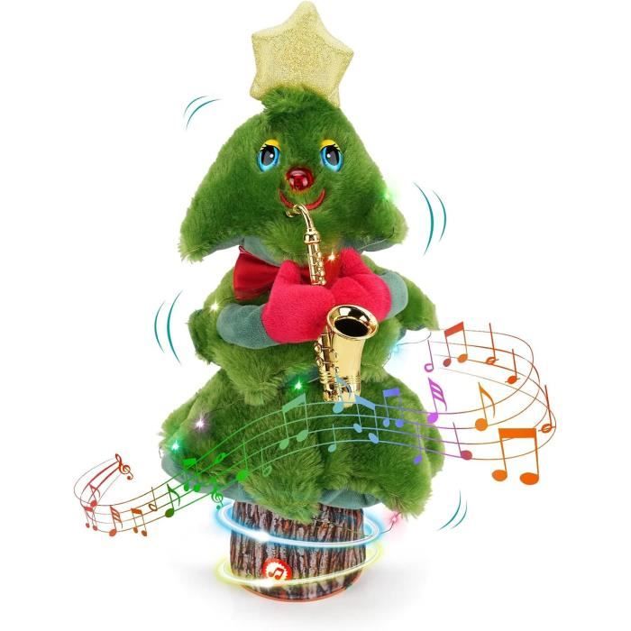 Sapin de Noël Qui Danse et Répète,Jouet Peluche Musicale,Qui Parle et