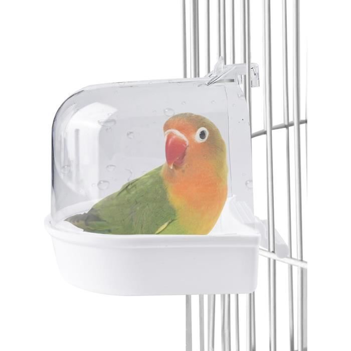 Maison de bain pour cage à oiseaux : bain doiseaux multifonction à suspendre baignoire pour oiseaux abreuvoir à oiseaux pour