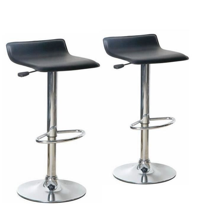 Lot de 2 tabourets de bar en cuir - Goddess - Hauteur de lassise: 60 - 78 cm - Poids: 12kg Lot de 2 tabourets de bar en cuir - Goddess - Hauteur de lassise: 60 - 78 cm - Poids: 12kg