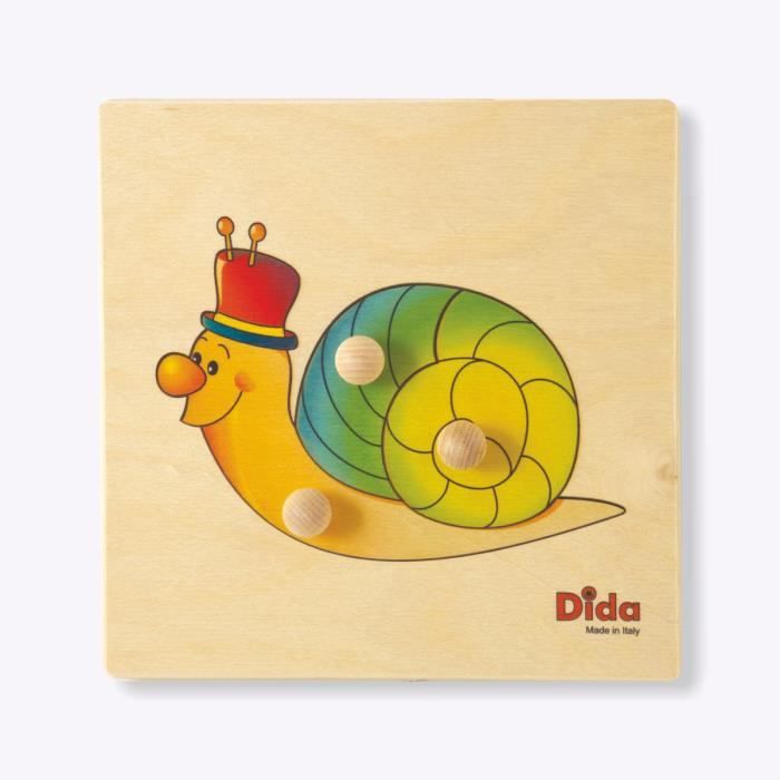 Dida Puzzle Bois Bebe Escargot Puzzles Pour Les Enfants Avec Boutons En Bois Cdiscount Jeux Jouets