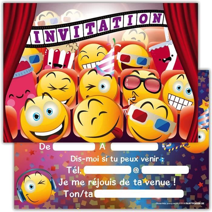 Lot de 12 cartes d'invitation pour anniversaire d'enfant fille