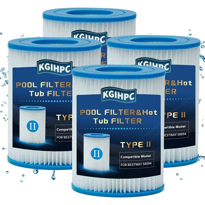 Cartouche Filtre Piscine Type II Réutilisable En Mousse - Pour Pompes 530-800 GPH - Bleu, Lavable, Longue Durée