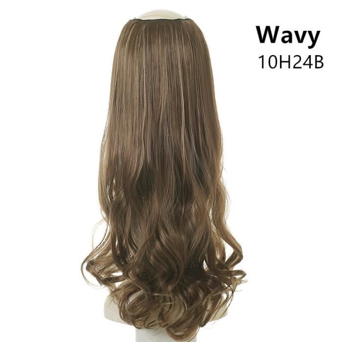 10H24B 20 pouces -SARLA u partie pince synthétique dans l'extension de  cheveux longue épaisse bouclée Blonde naturelle Flase che - Cdiscount Au  quotidien