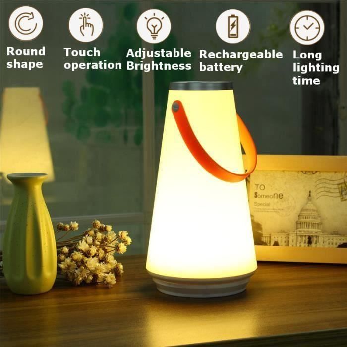 ZEONX Veilleuse LED de chevet – Petite lampe de table sans