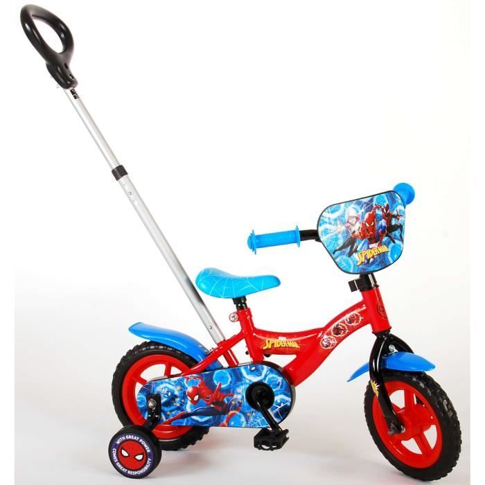 Vélo pour enfants Spider-Man - Garçons - 10 pouces - Rouge / Blauw -  Go-getter