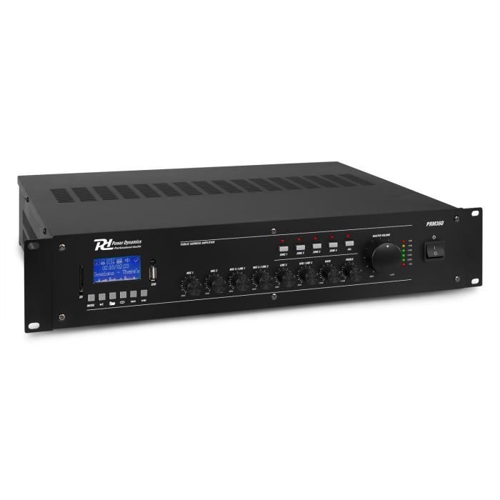 Ampli WiFi Power Dynamics WT460A - 4x60W, Multiroom, Bluetooth 5.0, AirPlay, DLNA - Pour Boutique, Maison, Streaming Facile