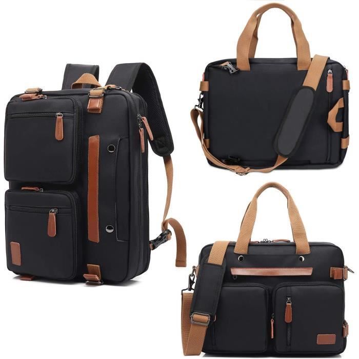 Sacoche pour Ordinateur Portable 17 Pouces Cartable Cuir Homme Sacs  Business Porte Document d'affaires Mallette de Travai Sac à Band -  Cdiscount Bagagerie - Maroquinerie