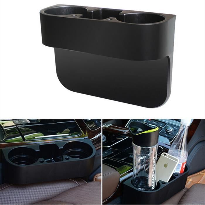 Lot De 2 Porte-gobelets Universels Pour Voiture - Fixation Sur Bouches D'air Ou Siège - Noir