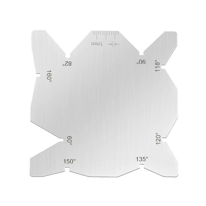 Lot De 3 Jauges D'angle En Inox Pour Affûtage De Forets - Contrôle Angles 60° à 160°, Diamètre 90 Mm