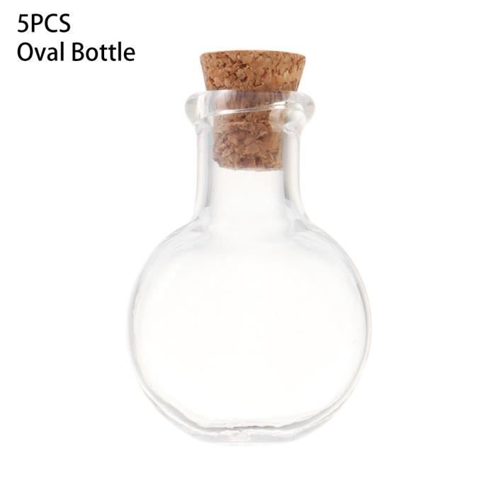 Mini bouteille en verre 6 cm avec bouchon liège - Cdiscount Maison