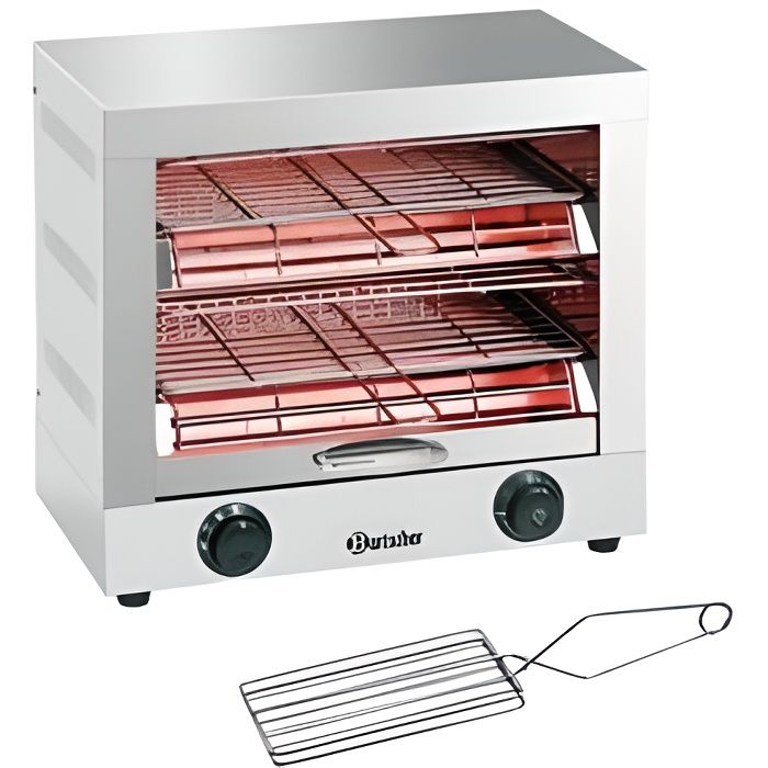 Toaster Professionnel - Bartscher - 2 Grilles - Acier Inoxydable - 3 kW