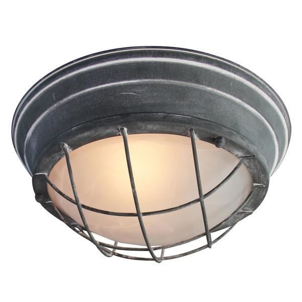 Plafonnier 2 lampes design Brilliant Typhoon Gris Métal 94492-70 Plafonnier 2 lampes design Brilliant Typhoon Gris Métal 94492-70