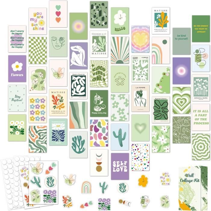 50 Posters Rétro Musique - Collage Mural Aesthetic - Décoration Chambre Adolescente - Style Vintage Concert - 8