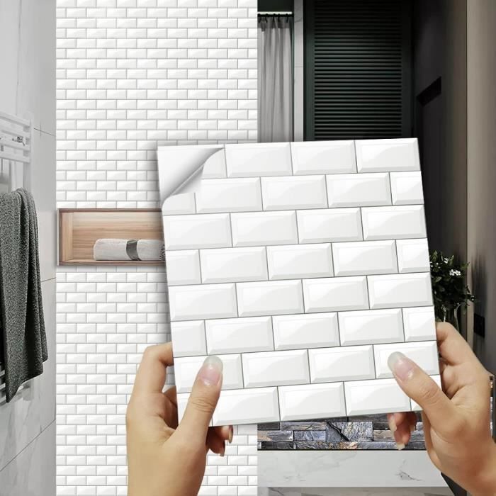 BuyWeek Lot De 30 Autocollants Pour Carrelage Datura – Mandala – 10x10 Cm – PVC Imperméable – Décollables Et Repositionnables