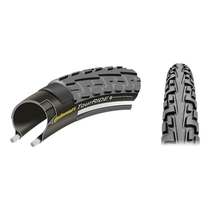 Pneu Continental Tour Ride - CONTINENTAL - 700x37C - Noir - Pour ville et forêt