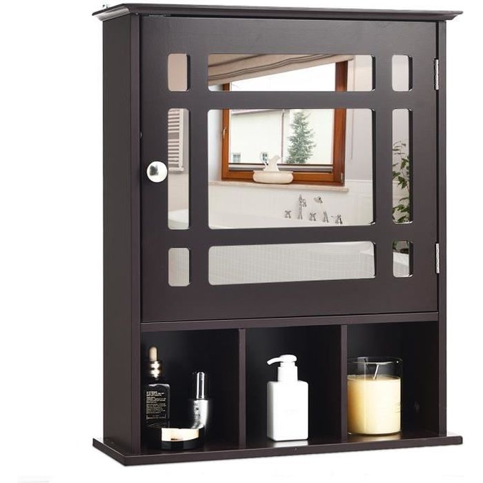 Armoire Salle De Bain Haute étroite COSTWAY - Porte Vitrée, Tiroir, 3 étagères Réglables, Blanc, 168 Cm