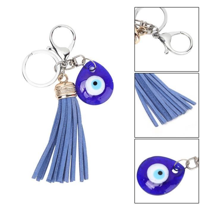 Bleu Porte Clef Hibou Chouette - Porte-Clés Mauvais Œil, Porte Clef