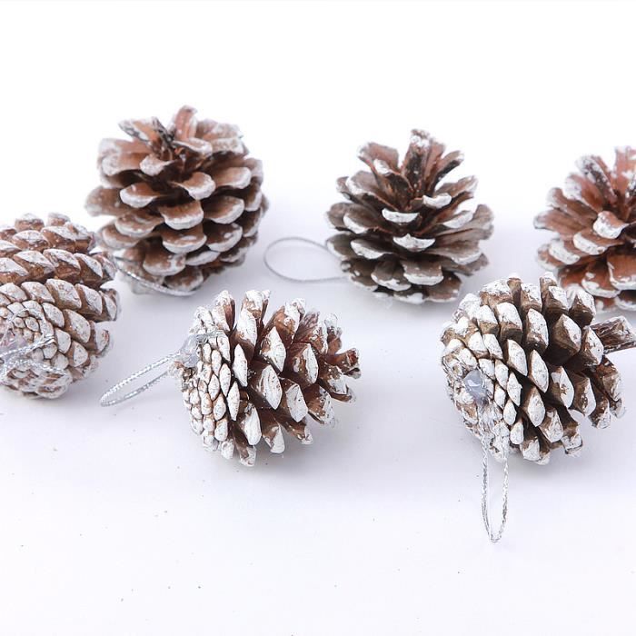 20 cm-Gold cônes-Décoration de Noël Pomme de pin artificiel Couronne