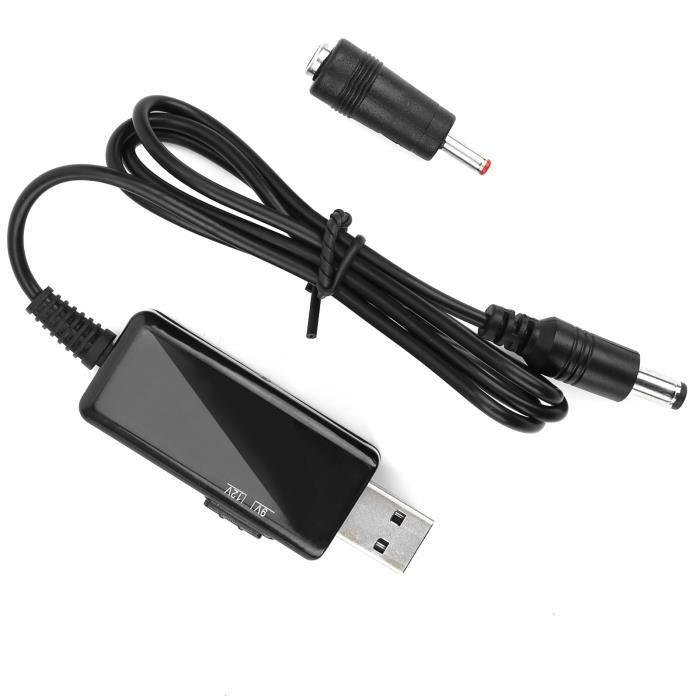 Câble convertisseur USB DC - sortie Réglable 5v, 9v, 12v
