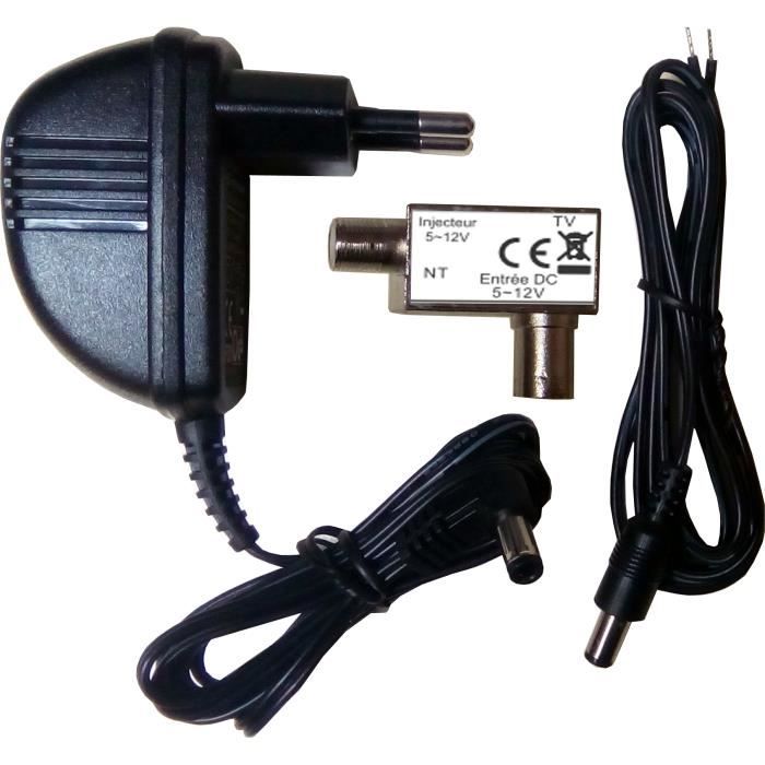 ELAP - Injecteur d'alimentation 12 - 24 V pour antenne TV - connectique \