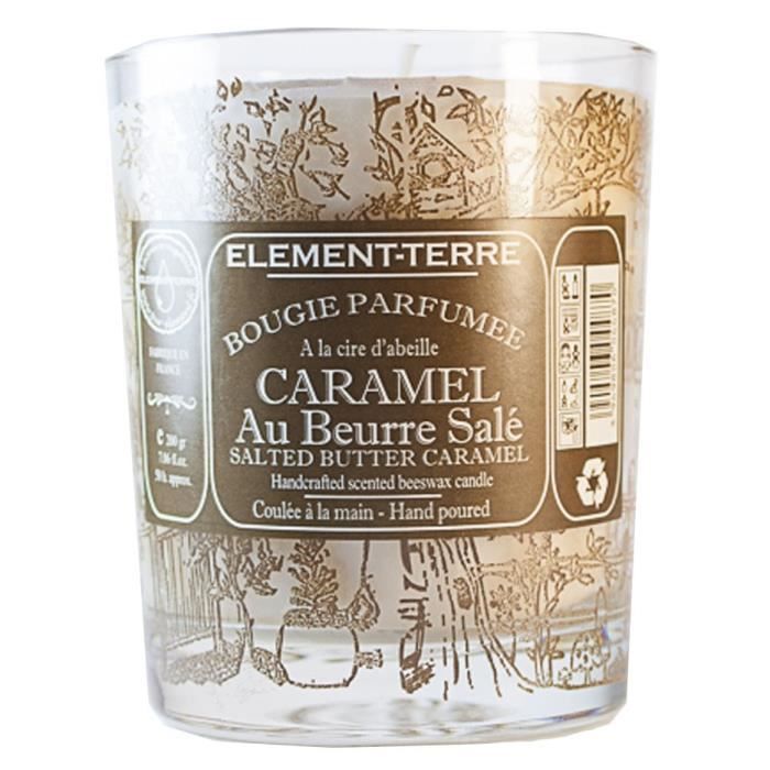 ELEMENT-TERRE Bougie Parfumée Caramel Beurre Salé - 200 g