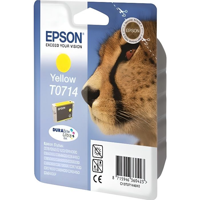 EPSON Cartouche T0714 - Guépard  - Jaune