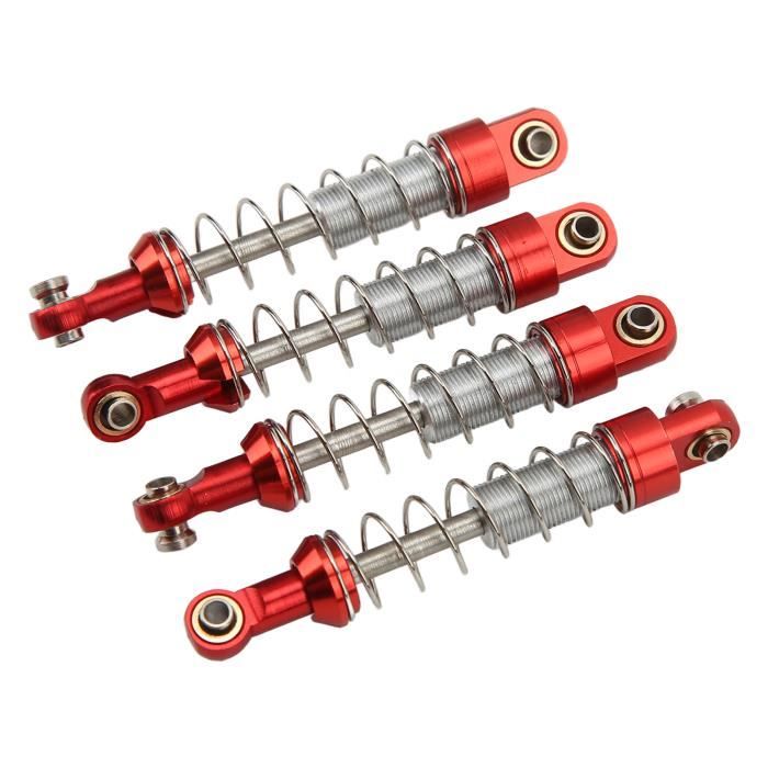 Lot De 4 Amortisseurs En Alliage D'Aluminium Pour Voitures RC - Longueur 60 Mm - Compatible WPL C14/C24, MN D90, 99S