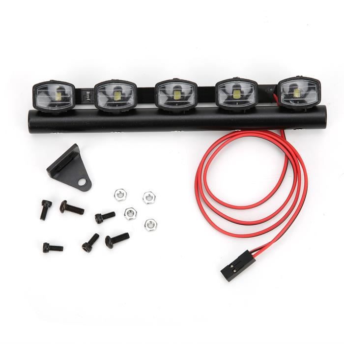 Barre LED 1:10 Pour Toit De Voiture RC – Compatible Traxxas TRX4, SCX10, Wrangler – Éclairage Réaliste