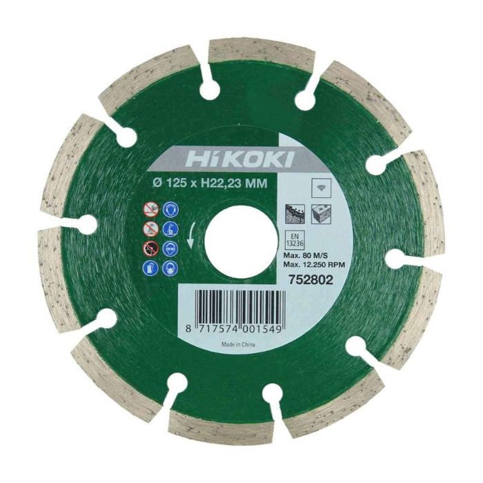 HiKOKI 752802 Disque diamant 125 x 22 2 x 7mm universel fritté - vue 2