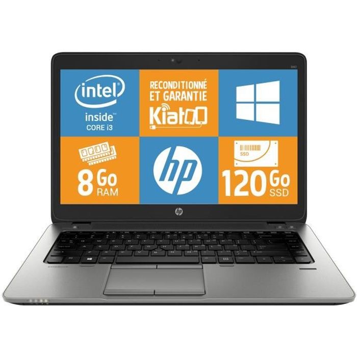 Top achat PC Portable ULTRABOOK HP ELITEBOOK 840 G1 CORE I5 8 go ram 120 go ssd disque dur ORDINATEUR PORTABLE RECONDITIONNE pas cher