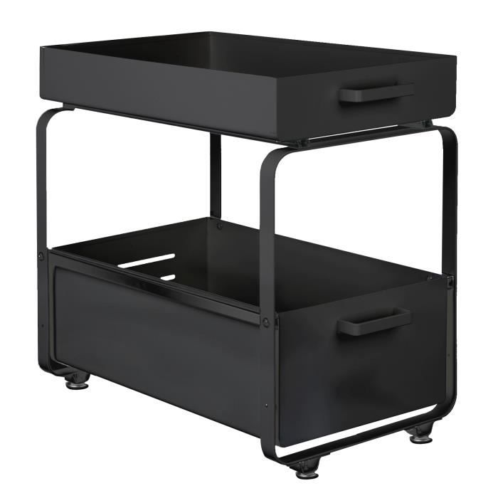 Buffet De Rangement HOMCOM Gris - 80x40x82 Cm | Portes Coulissantes, Étagère Réglable, Porte-Bouteilles Et Porte-Verres | Meuble Cuisine Salon