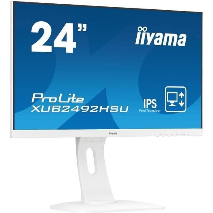 Top achat Ecran PC Ecran PC - IIYAMA ProLite XUB2492HSU-W1 - 24" FHD - Dalle IPS - 5ms - HDMI/VGA/DisplayPort pas cher Top achat Ecran PC Ecran PC - IIYAMA ProLite XUB2492HSU-W1 - 24" FHD - Dalle IPS - 5ms - HDMI/VGA/DisplayPort pas cher
